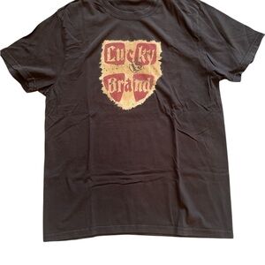 Lucky Brand Distressed Logo Tee size M